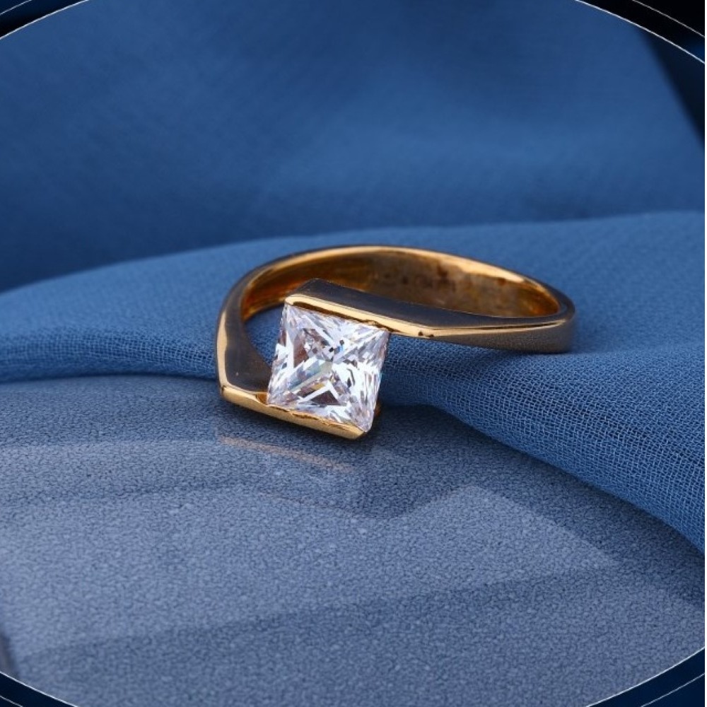 22k gold dazzling cz ring for mens r18-1147