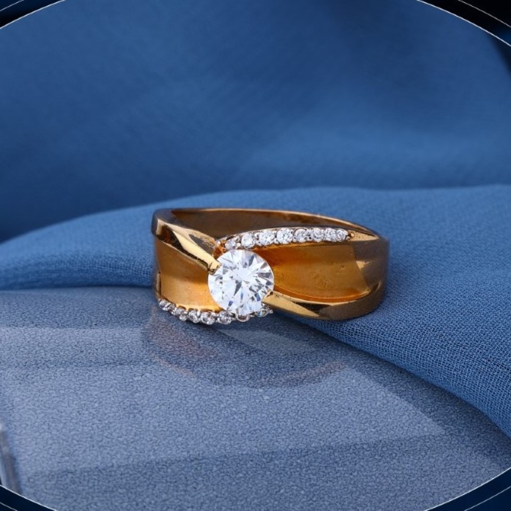 22k gold elite cz ring for mens r18-1018