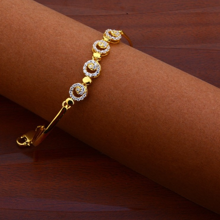 Ladies kada bracelet cz 916
