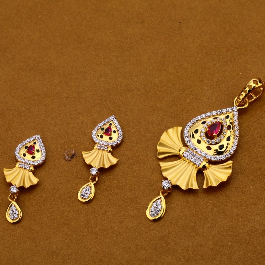 Ladies pendant set 916 cz