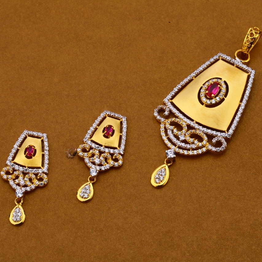 Ladies pendant set 916 cz