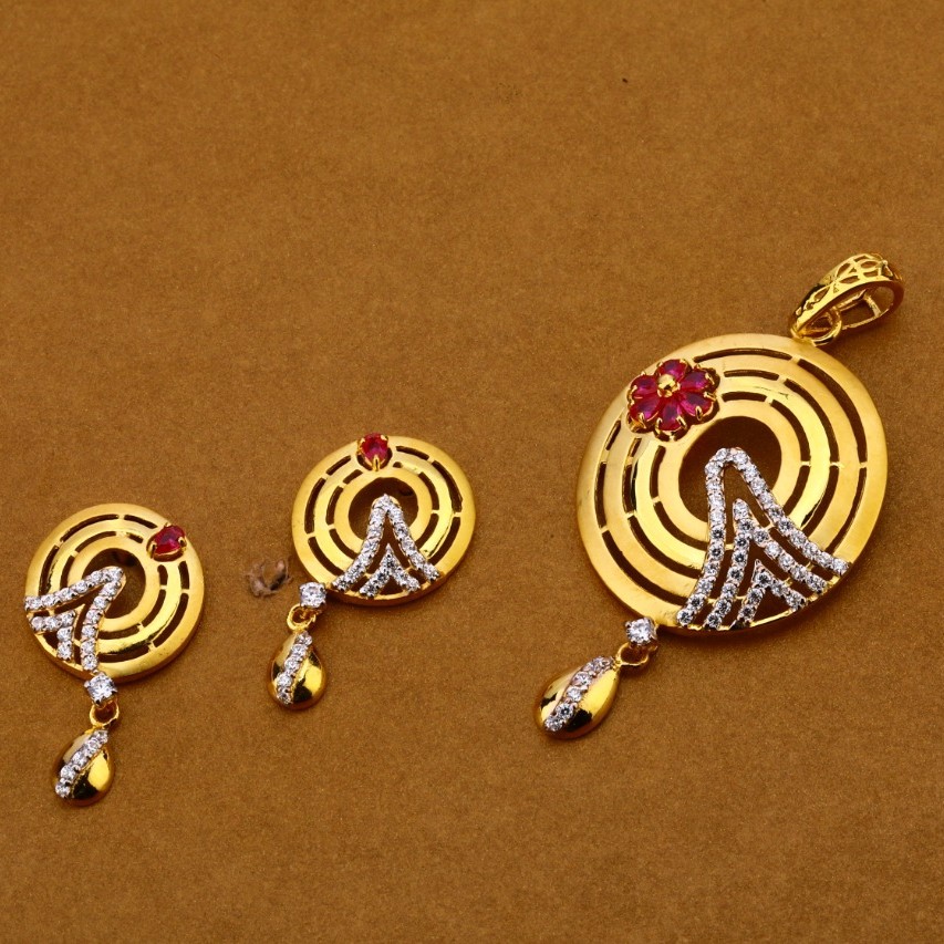 Ladies pendant set 916 cz