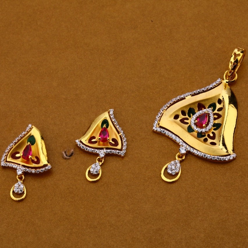 Ladies pendant set 916 cz