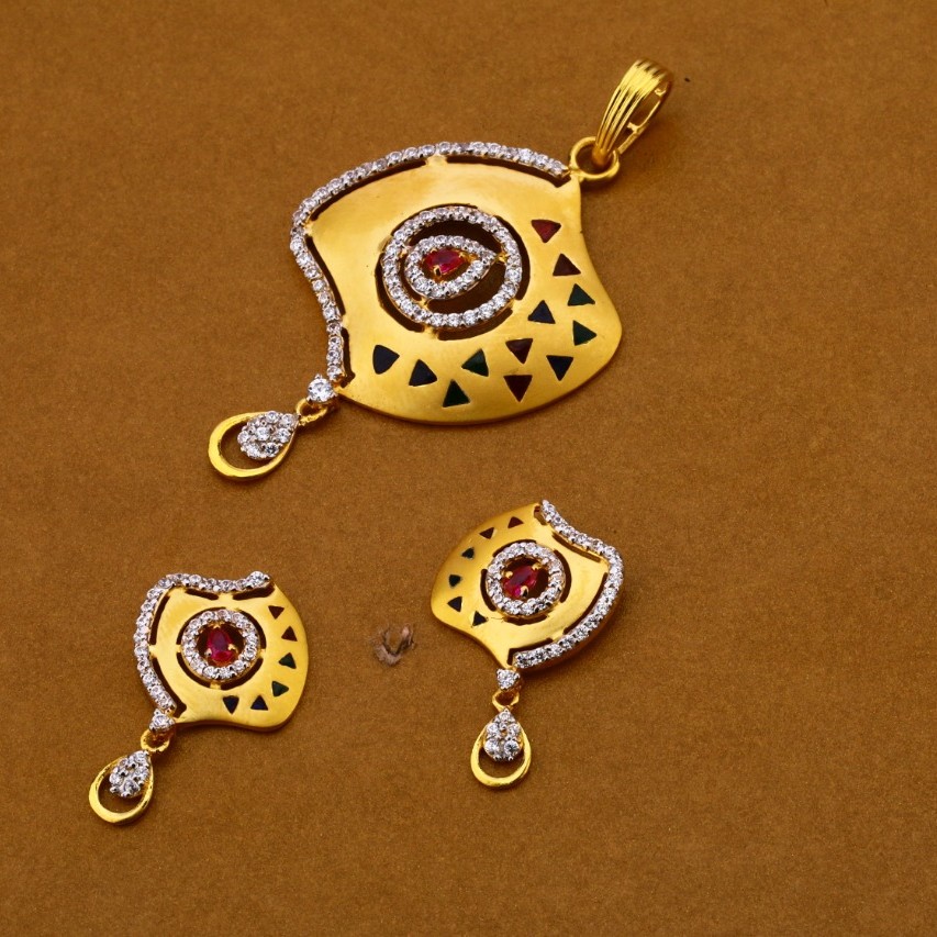 Ladies pendant set 916 cz