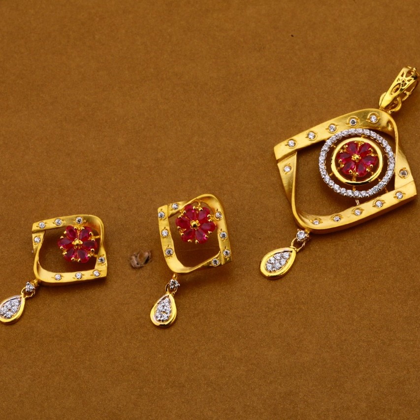 Ladies pendant set 916 cz