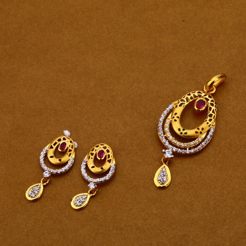 Ladies pendant set 916 cz