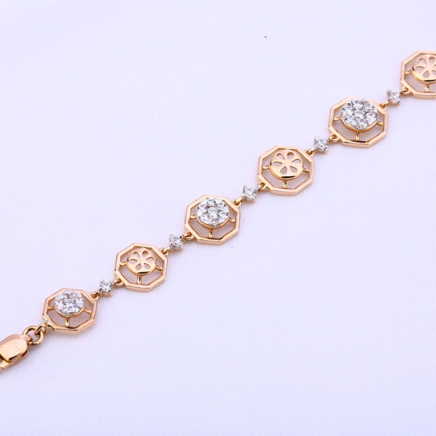 Ladies bracelet rosegold 18ct