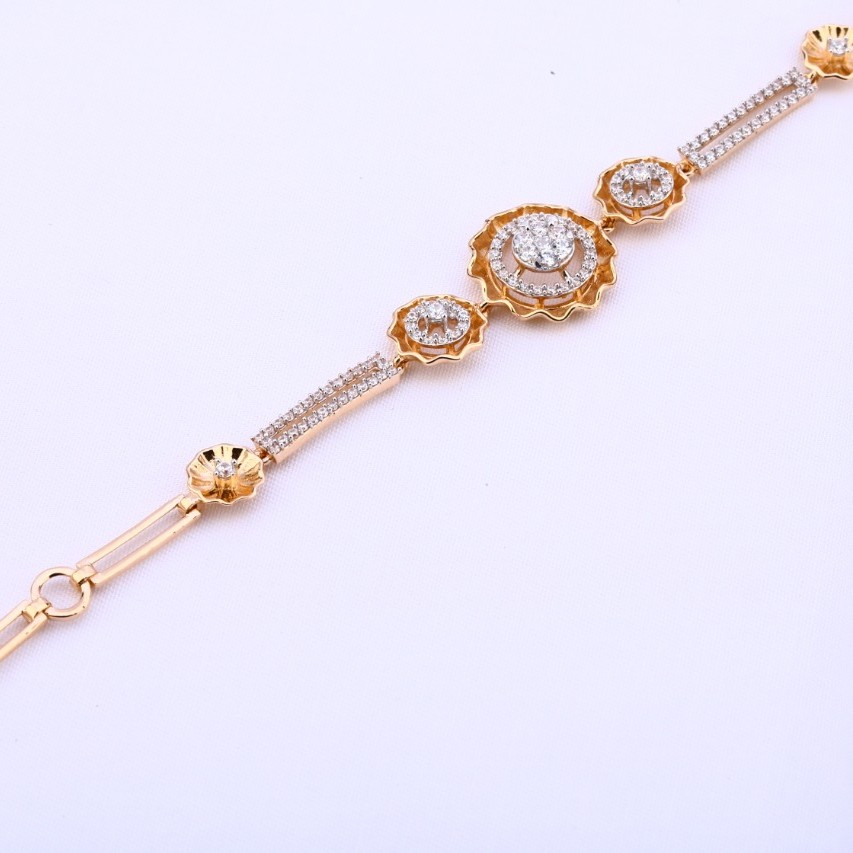 Ladies bracelet rosegold 18ct