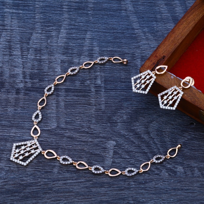 Necklace set rosegold 18ct