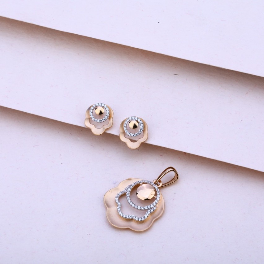 Pendent set rosegold 18ct