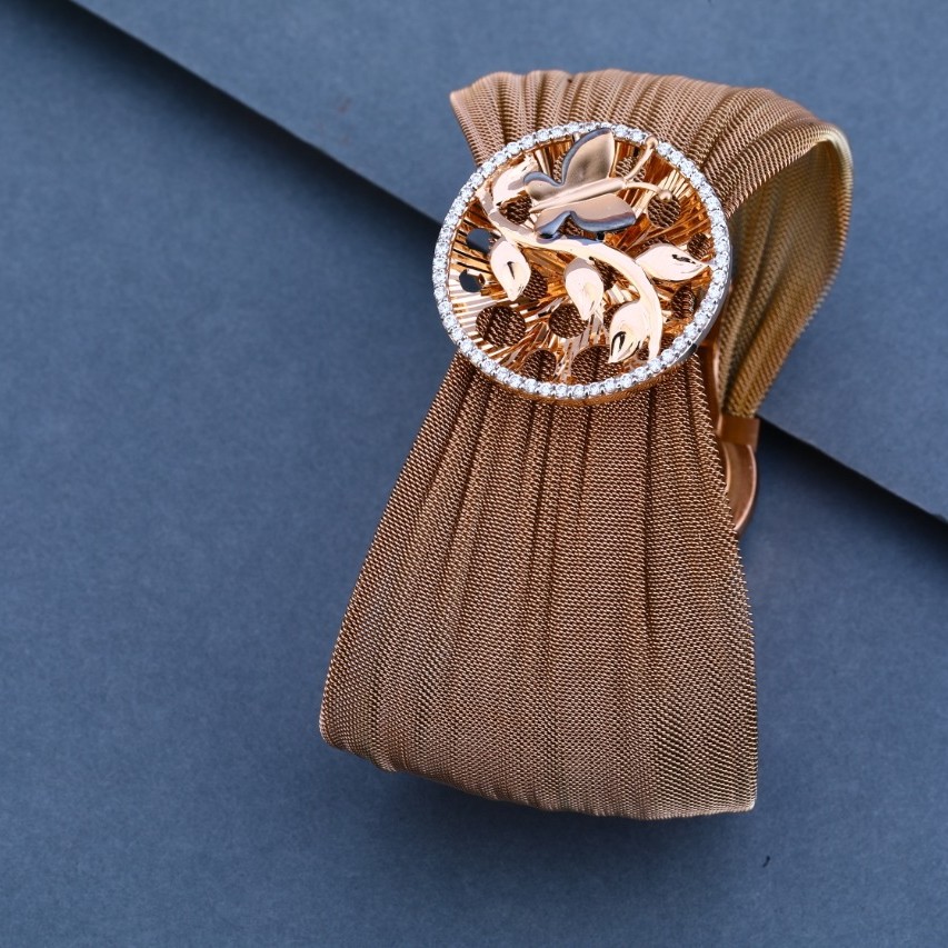 Ladies fancy bracelate rosegold 18ct