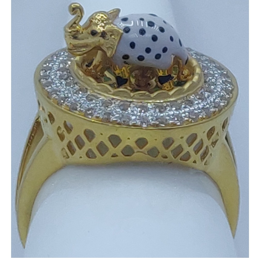 916 Gold Attractive Elephant Design Ring SSJ-R006