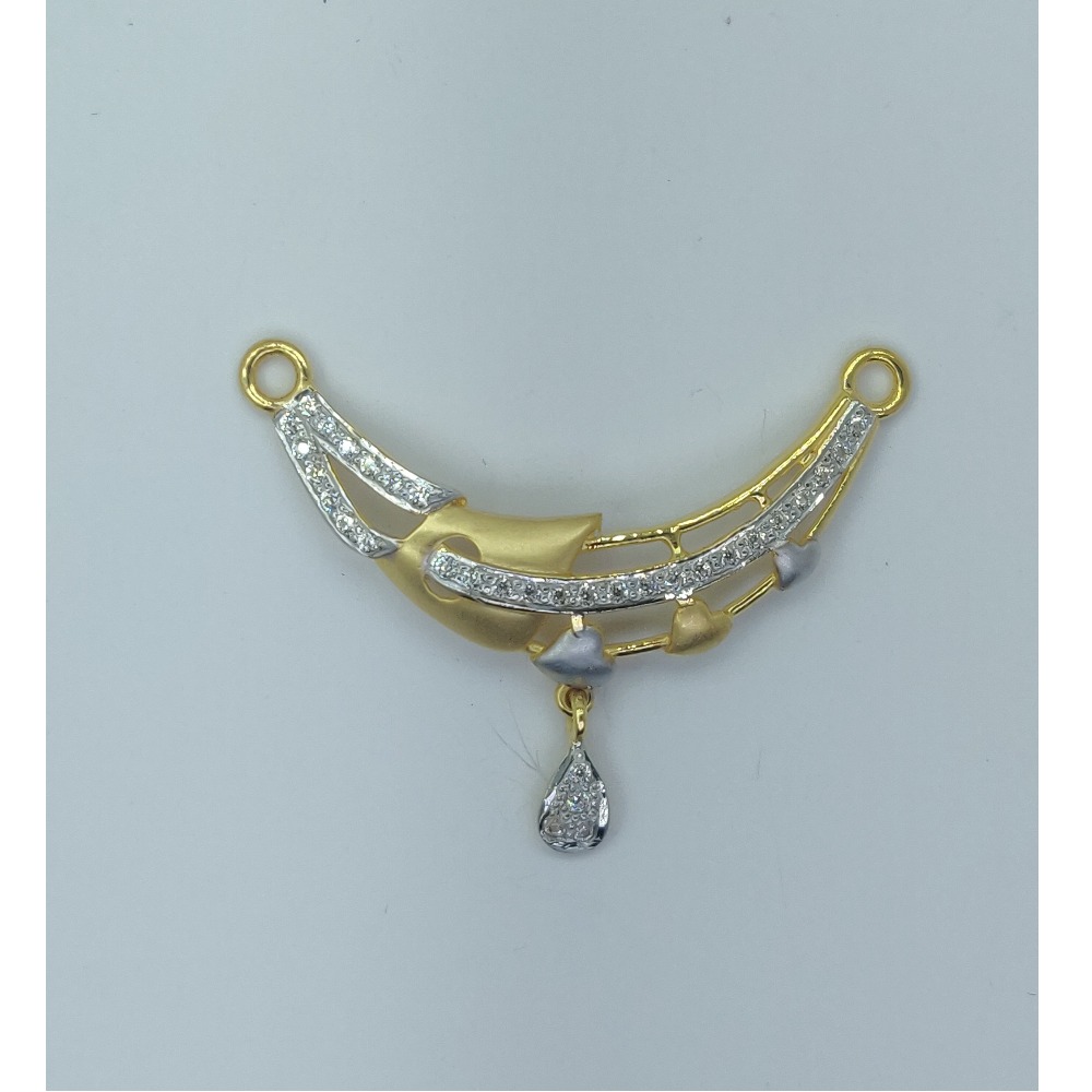 22KT Gold CZ Delicate Mangalsutra Pendant SSJ-P002