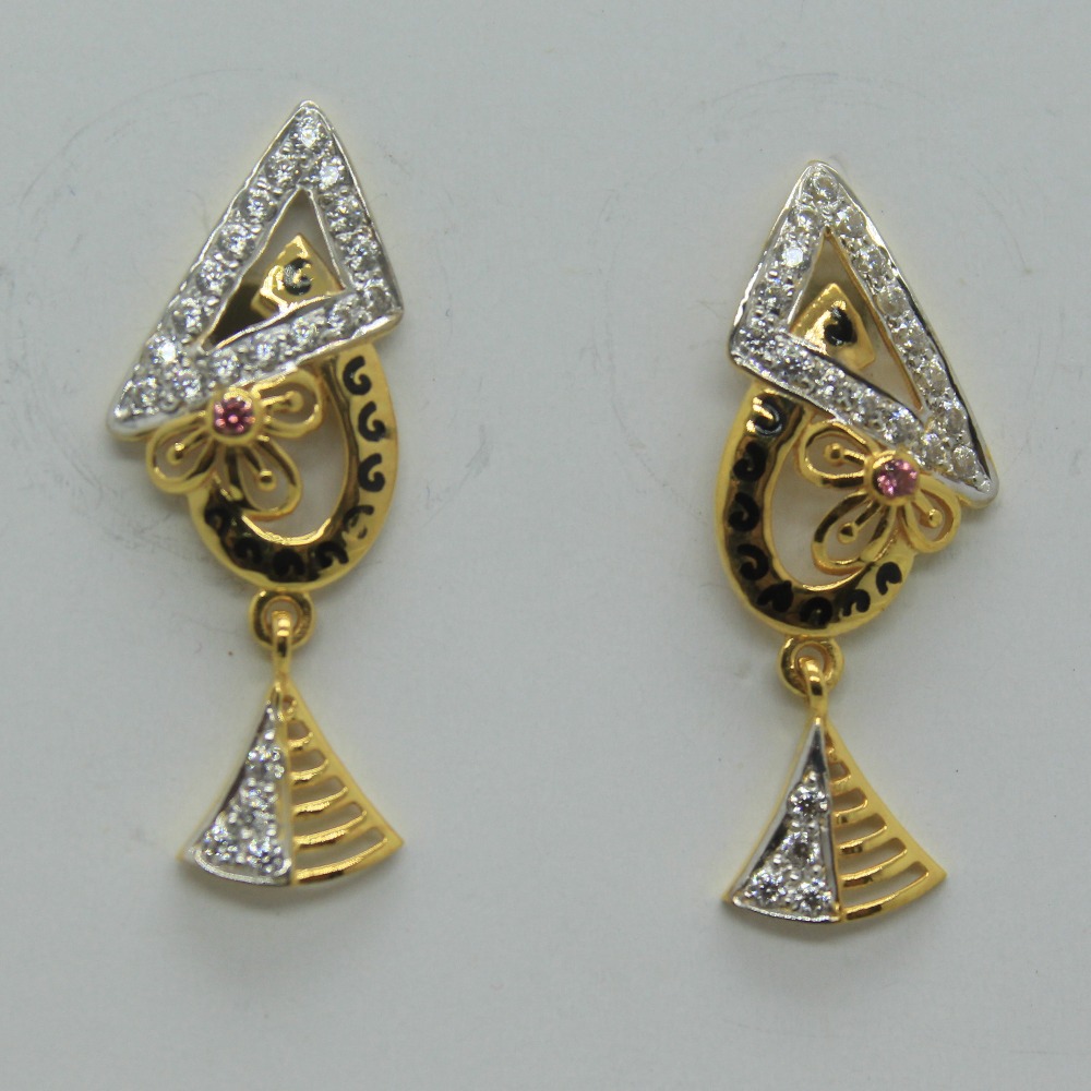 22Kt Gold antique Earring For Women SSJ-E004