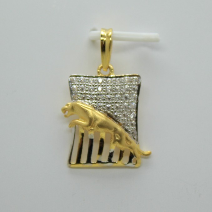 Fancy cz gold gents Pendant