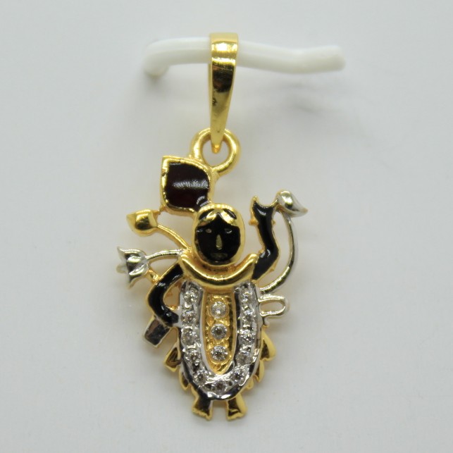 22k cz God chain pendant
