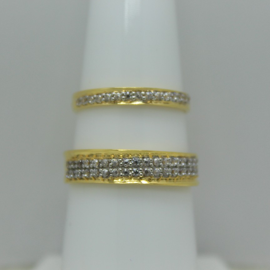 22k cz couples fancy rings