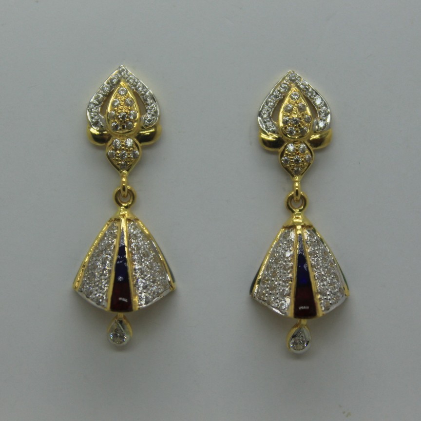22k cz diamond fancy jummar tops