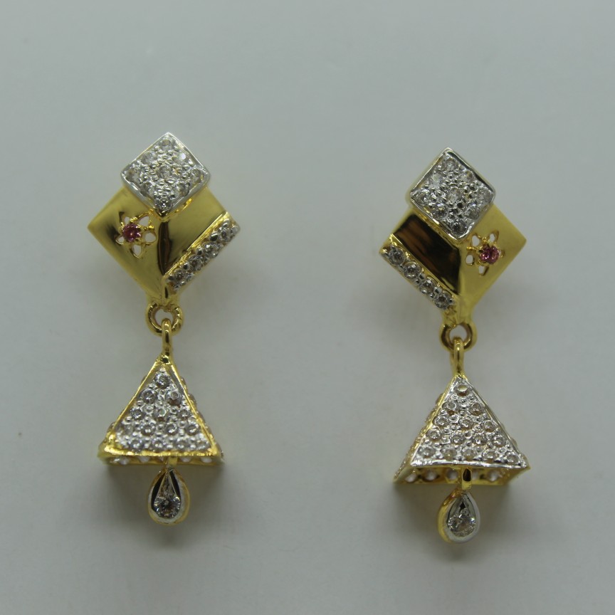 22k cz diamond fancy tops