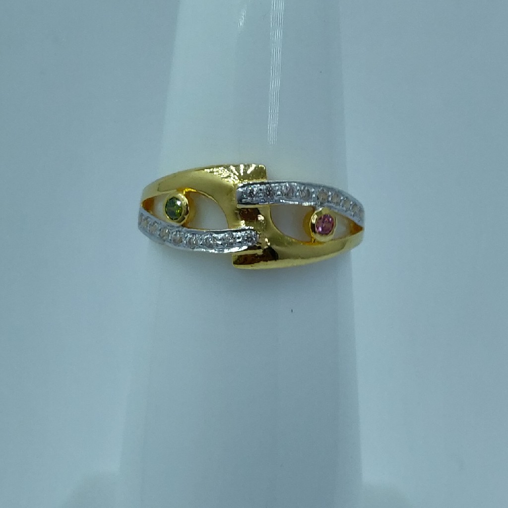 22k cz gold ladies ring