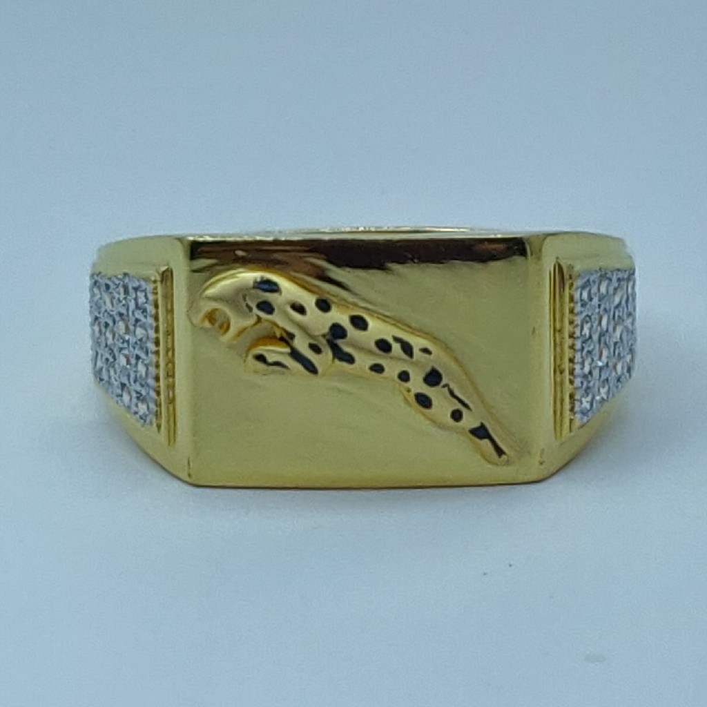 916 hm white rhodium plated gents ring