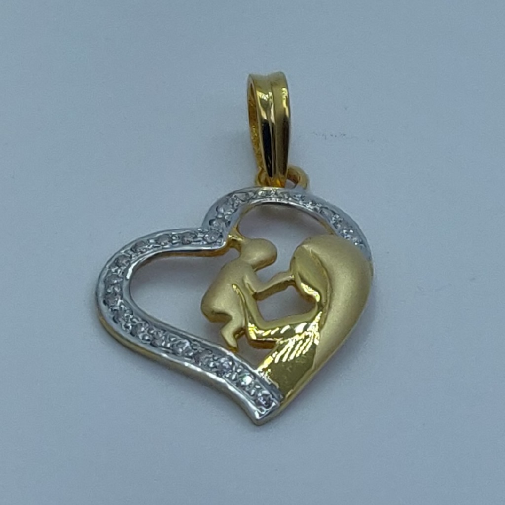 22k/916 fancy mother child pendant