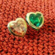 916 Fancy Green Stone Earring