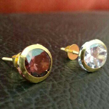 22KT Gold Fancy Color Stone Earring