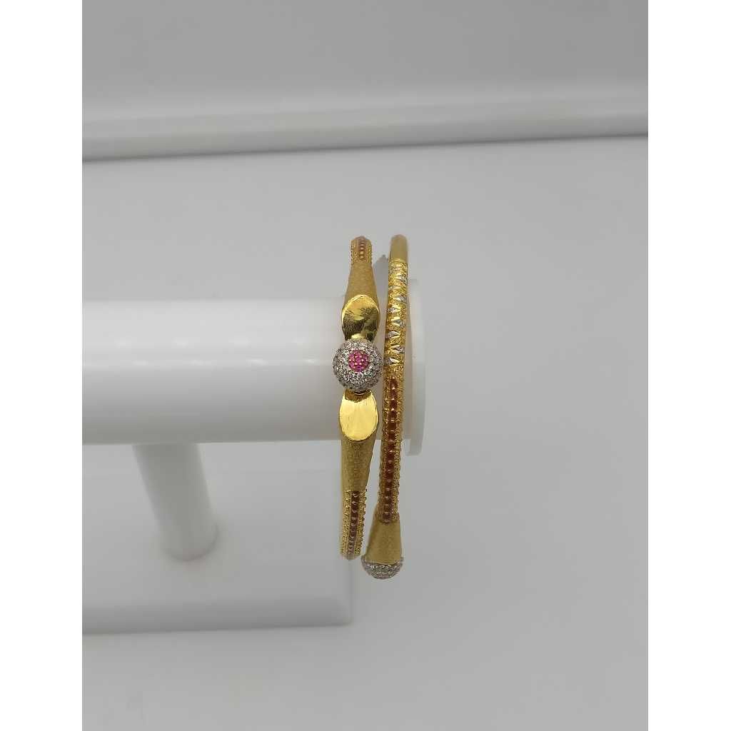 916 Plain Gold Pink Stone Copper Kadali