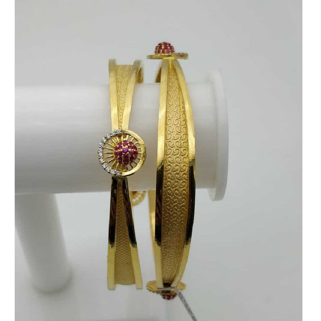 22K / 916 Yellow Gold Pipe Modern Kadli