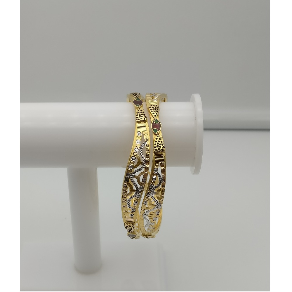 22KT Gold Hallmarked Colorful Designer Copper Kadli