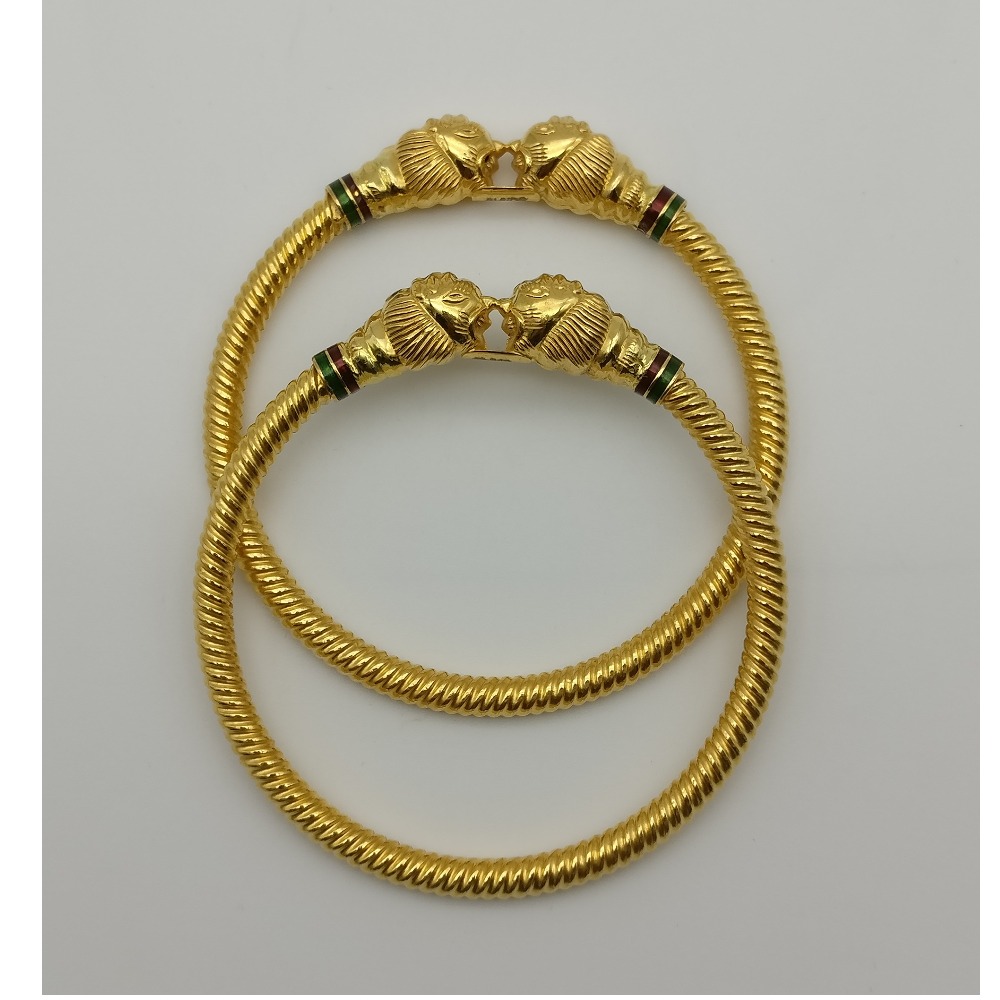 22KT Gold Rajwadi Design Copper Kadli
