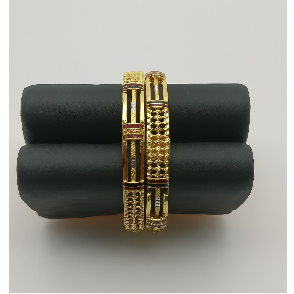 22KT Gold Hallmarked Antique Designer Copper Kada