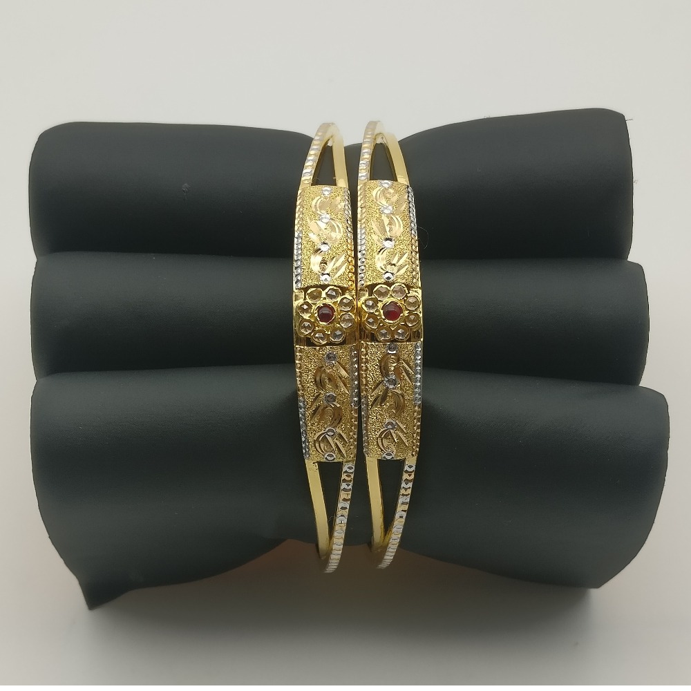 916 Gold Flower Design Ladies Copper Kadli