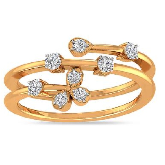 CLASSIC PETALS  CZ DIAMOND RING LR0016