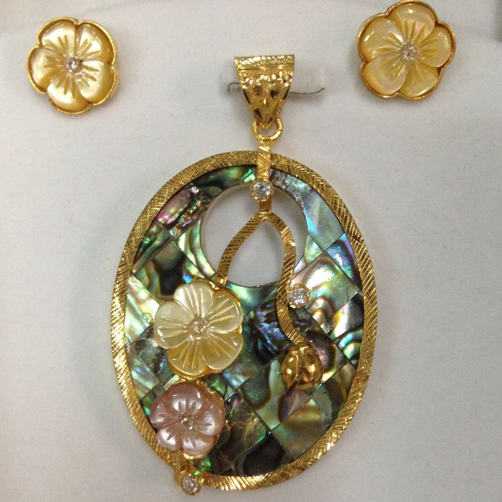 18kt designer chipani pendant set