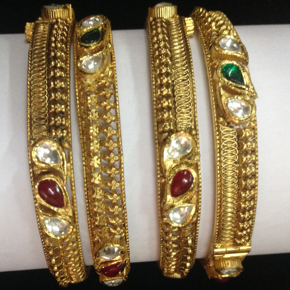 916 gold antique bangles