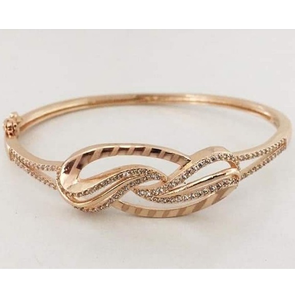 18 carat rose gold women kada