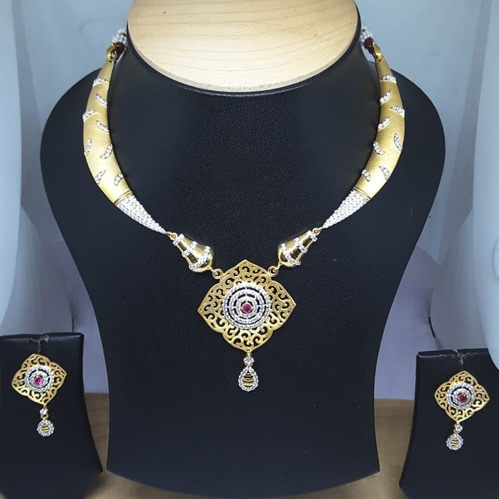 916 Gold Attractive Necklace Set For Women BJ-N003