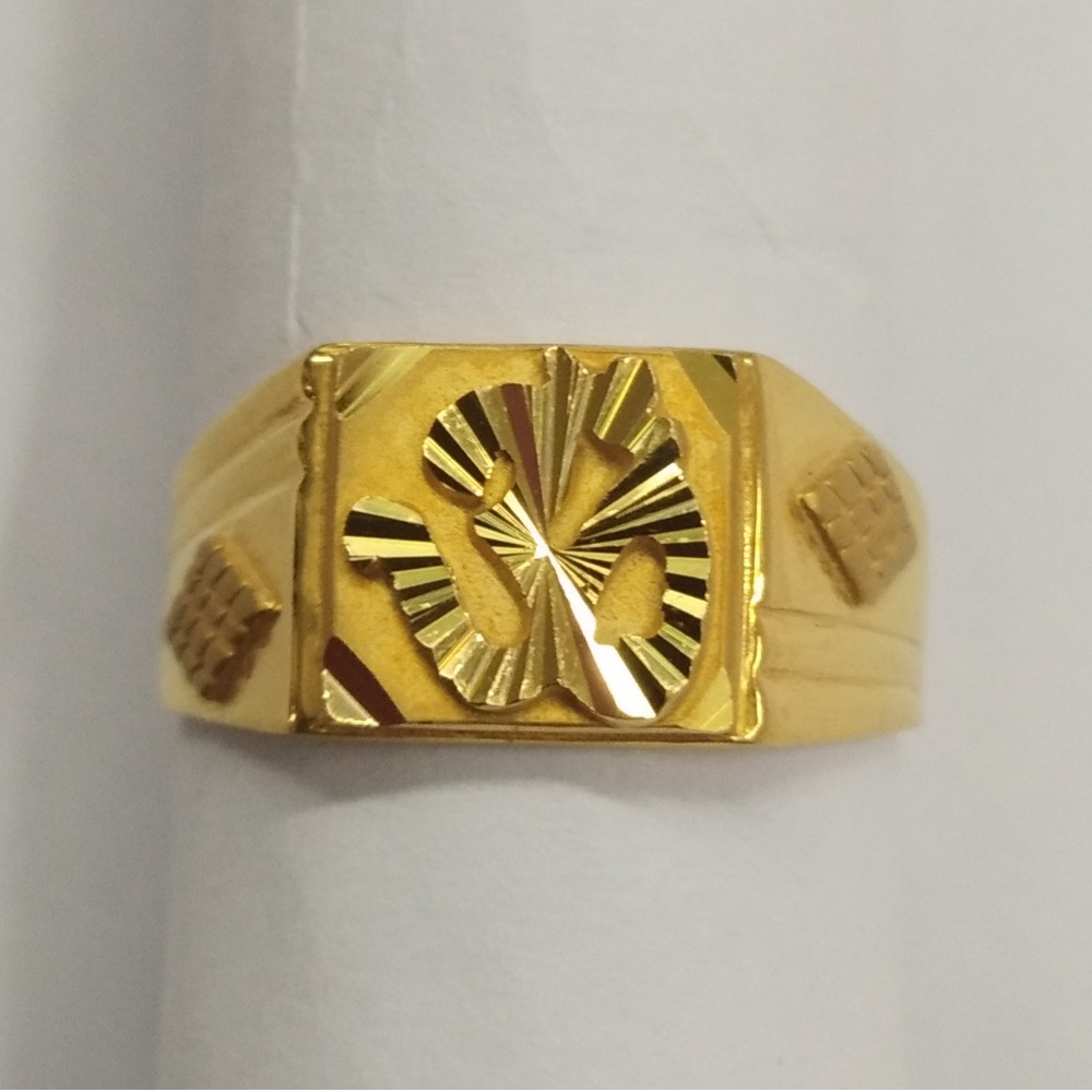 916 Gold Aum Design Ring For Men BJ-R003
