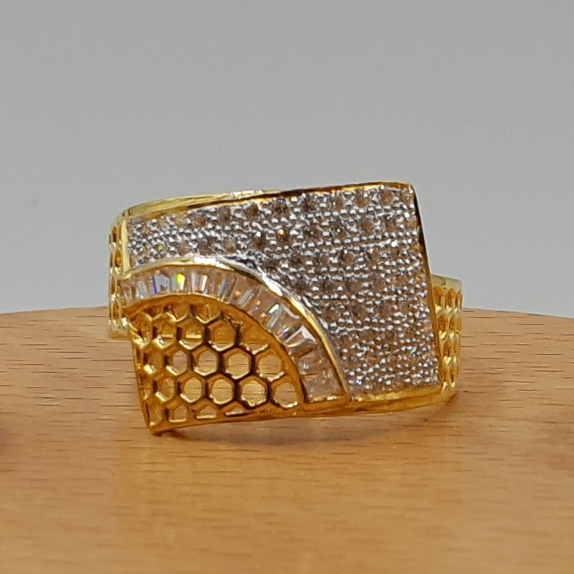 916KT Gold Ladies Indian Stylish Diamond Rings
