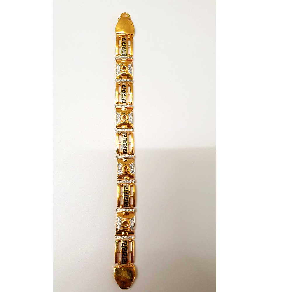 22KT Yellow Gold Gents Modern Bracelet (Lucky)