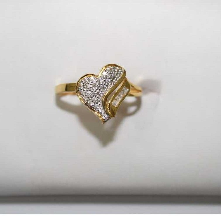 22KT Gold Ladies Fancy Heart Shaped Ring