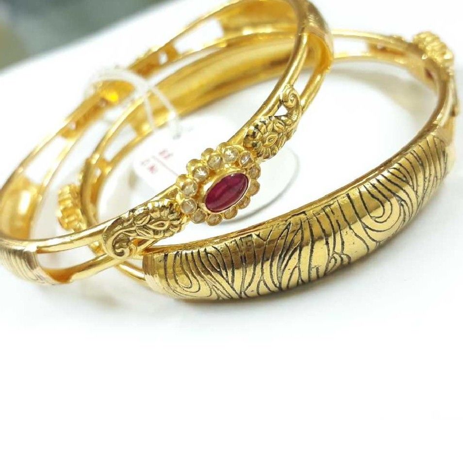 22KT Gold Indian Fancy Bangles