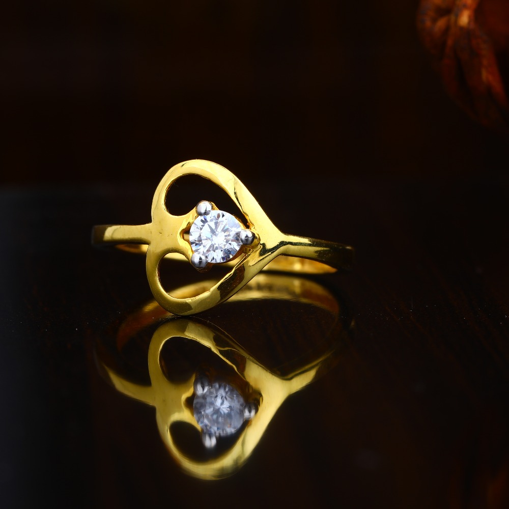 22KT Gold Hallmark Heart Design Ring