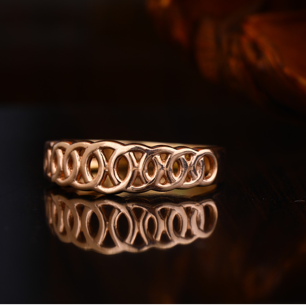 18KT Rose Gold Hallmark Plain Ring