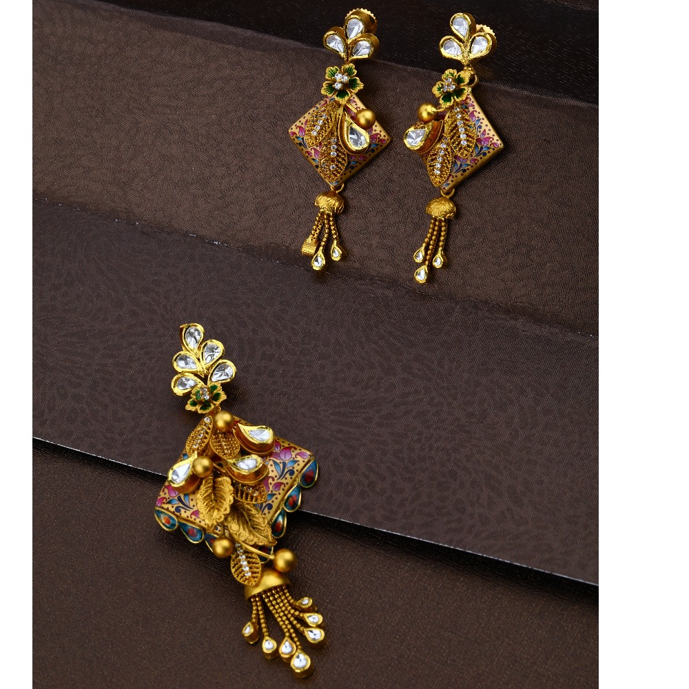 916 Gold Classic Design Pendant Set