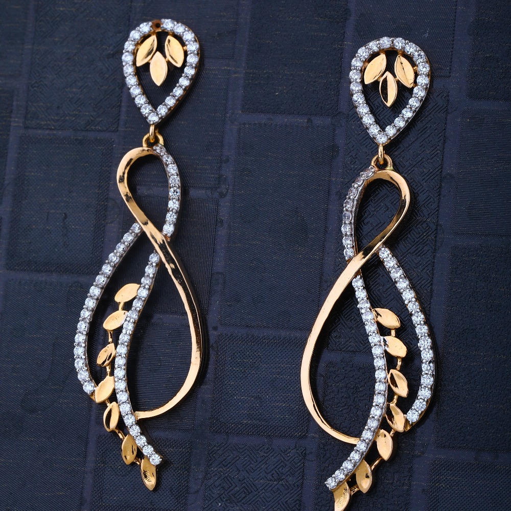 916 Gold Everstylish Hallmark CZ earring