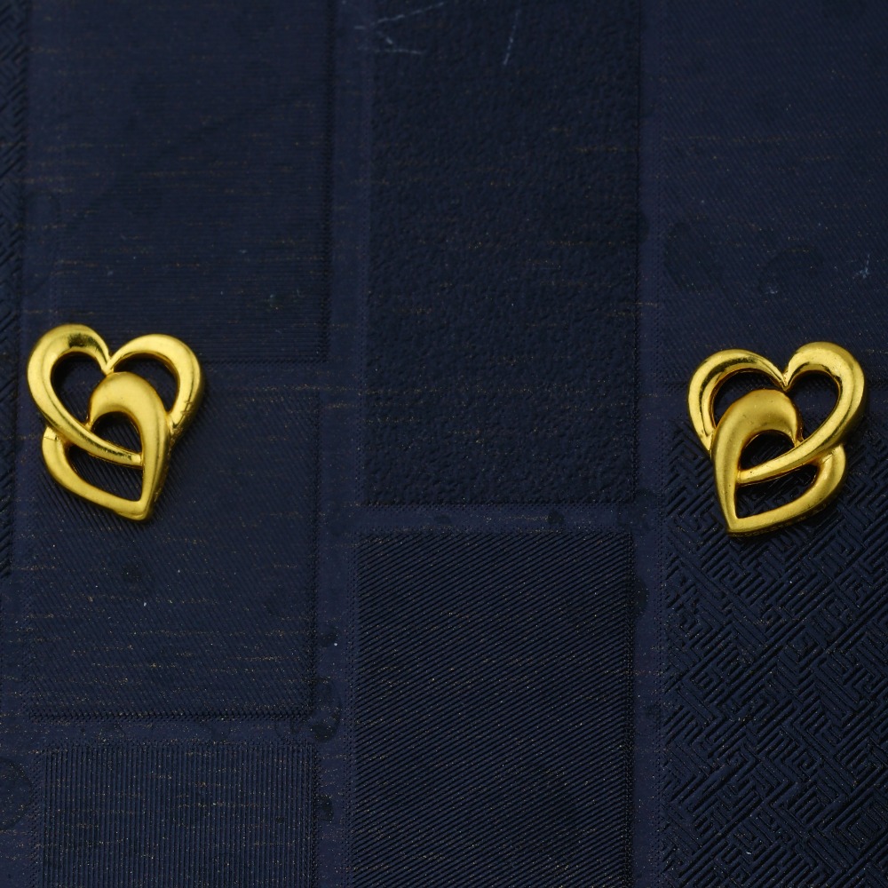 916 gold  hallmark double heart earring