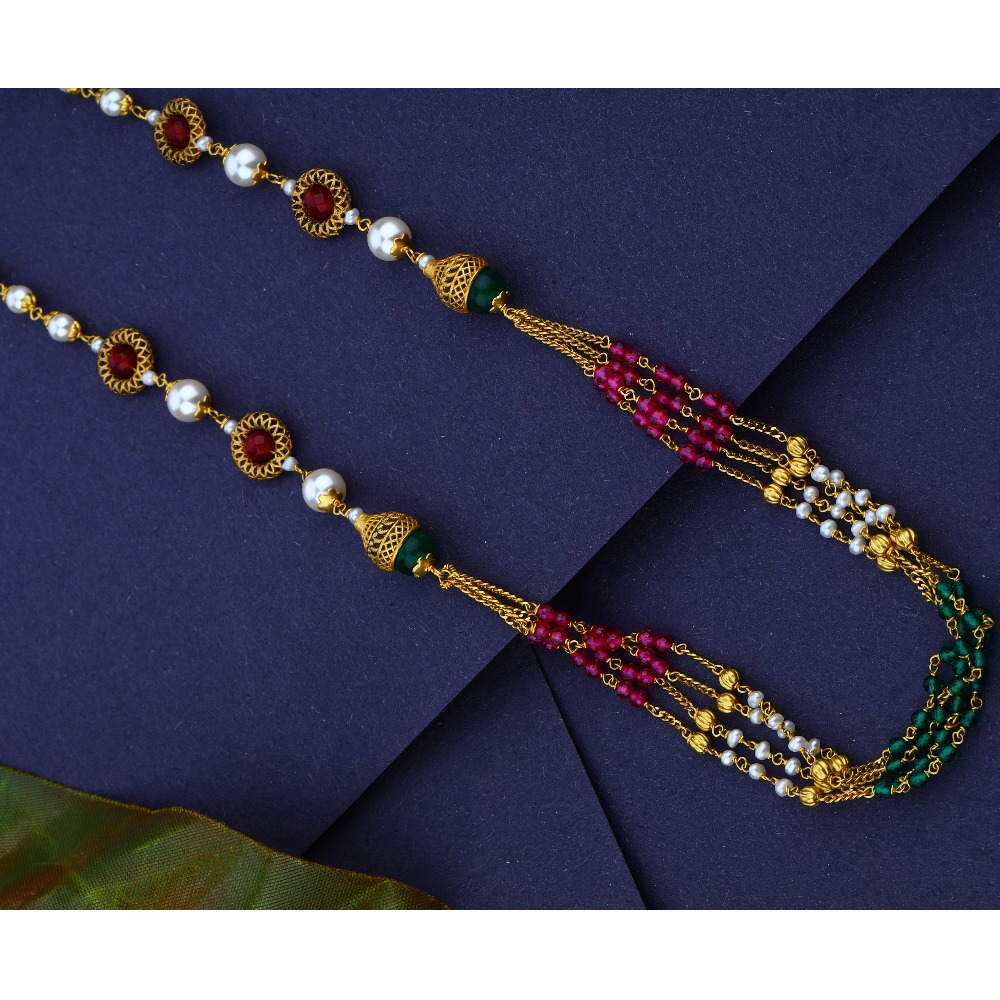 916 Hallmark Gold Mani Moti 4 Layer Mala